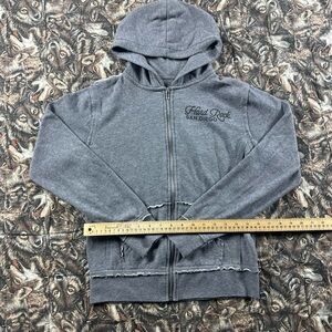 Y2K Hard Rock Cafe Women’s  Gray Hoodie Jacket